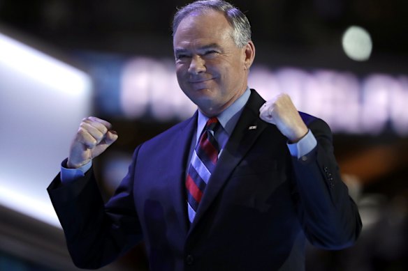 Senator Tim Kaine during his time as Democratic vice presidential candidate in 2016.