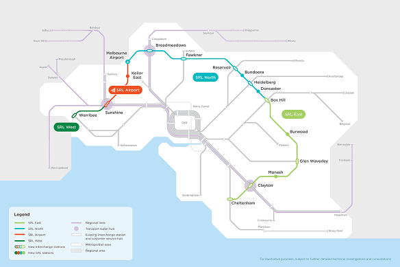 The proposed Suburban Rail Loop.