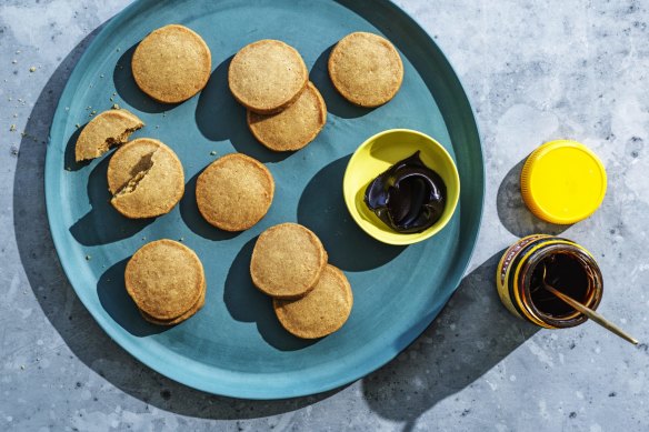 Adam Liaw’s Vegemite and cheese biscuits.