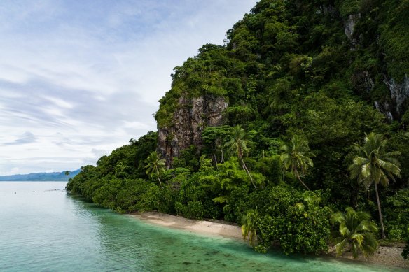 Matuku Beach, Savusavu Bay on Vanua Levu island.