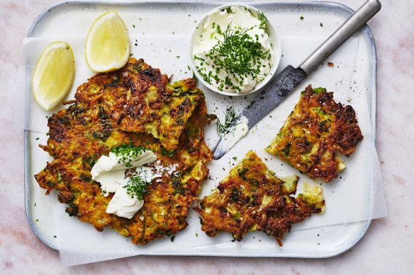 Adam Liaw's winter vegetable pancakes