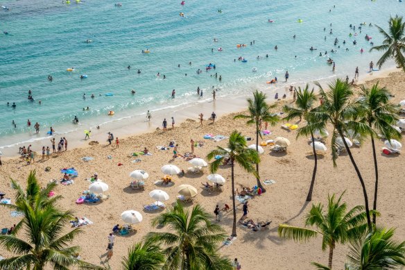 Waikiki beach in Honolulu.