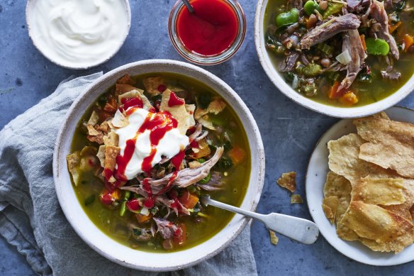 Karen Martini’s spiced spring lamb shank and lentil soup