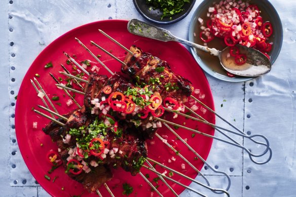 Adam Liaw's Filipino pork skewers