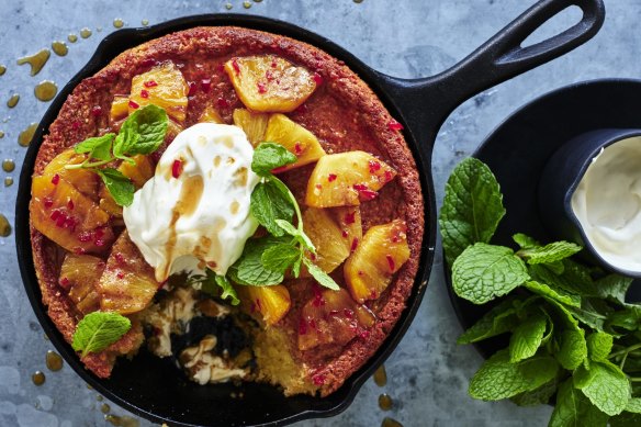 Helen Goh's pineapple and ricotta skillet cake