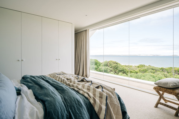 Views of Port Phillip Bay from the main bedroom.