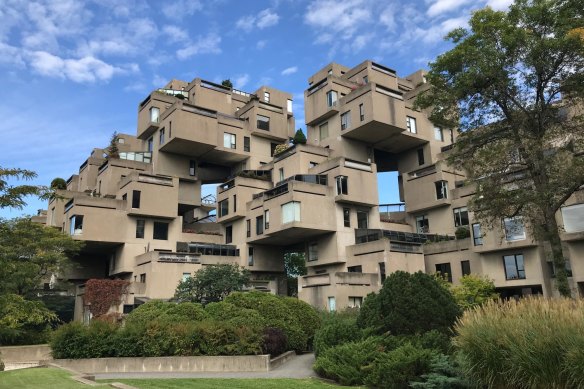 Brutalism is experiencing a revival: Habitat 67 housing complex in Montreal.