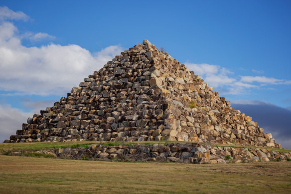 The Ballendean pyramid – a perfectly formed stone structure by the roadside in country Queensland.