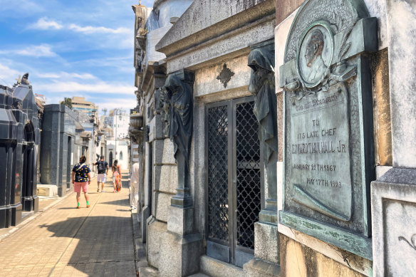 The La Recoleta cemetery with historic monumental graves.