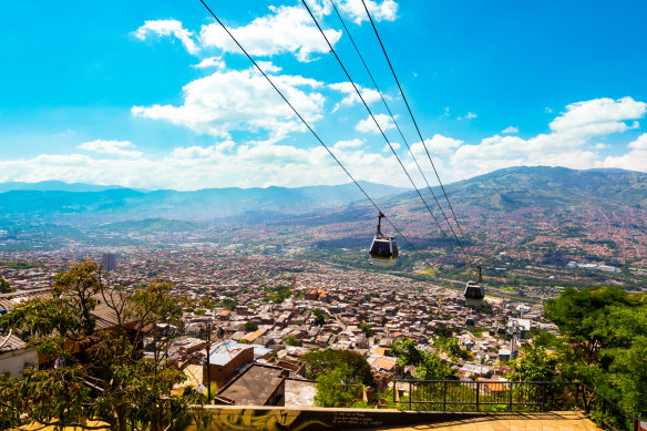 Medellin has a good public transport system, including cable cars.