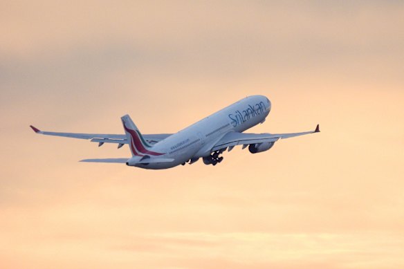 A SriLankan A330 taking off.