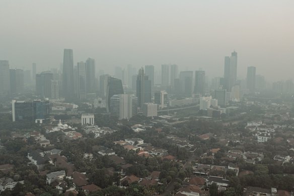 Jakarta has serious smog problems.