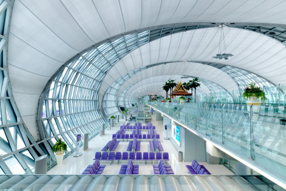 Older travellers at Suvarnabhumi Airport in Bangkok are given express treatment.