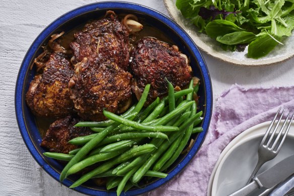 Karen Martini’s chicken with pomegranate molasses