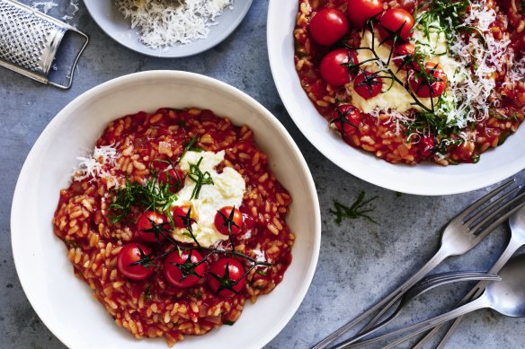 Danielle Alvarez’s tomato and basil risotto