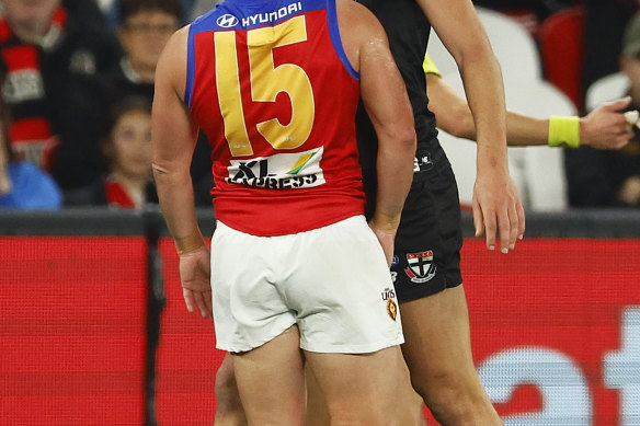 Dayne Zorko and Rowan Marshall.