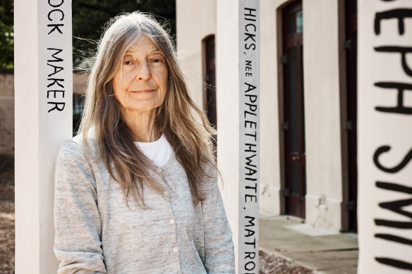 Artist Fiona Hall, who transformed the courtyard of the Hyde Park Barracks into a forest of signposts. 