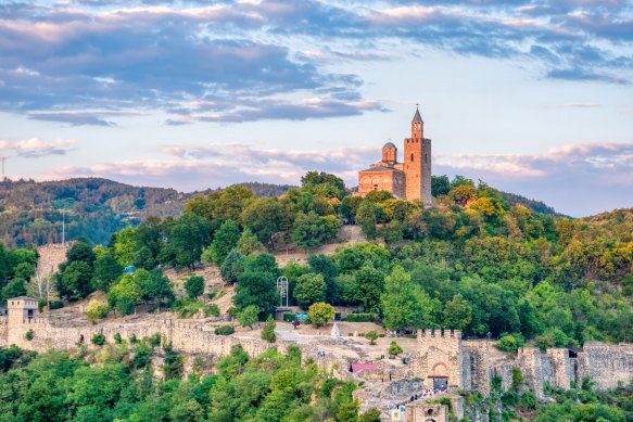 The Tsarevets Fortress looms over Veliko Tarnovo.