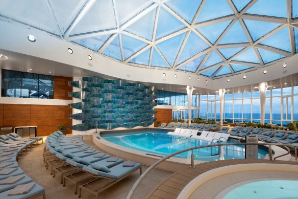 Solarium on Celebrity Edge.