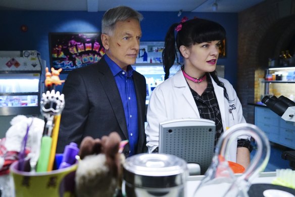 Mark Harmon and Pauley Perrette in the original NCIS, which was set in Washington. 