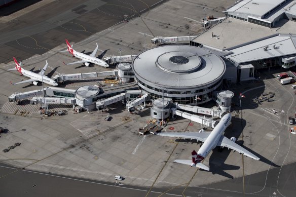 Qantas’ domestic terminal at Sydney Airport. The Sydney-Melbourne route remained the world’s fifth busiest in 2023.
