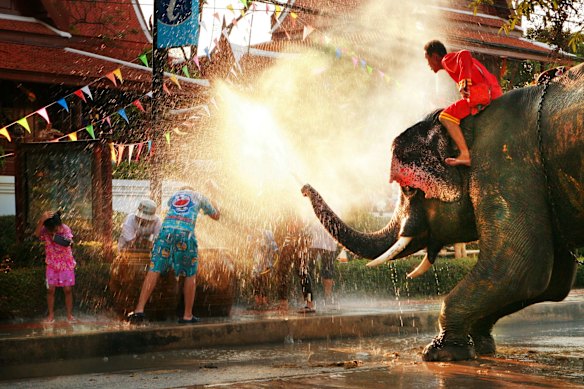 Songkran Festival – don’t hit the streets wearing anything you can’t afford to have soaked.