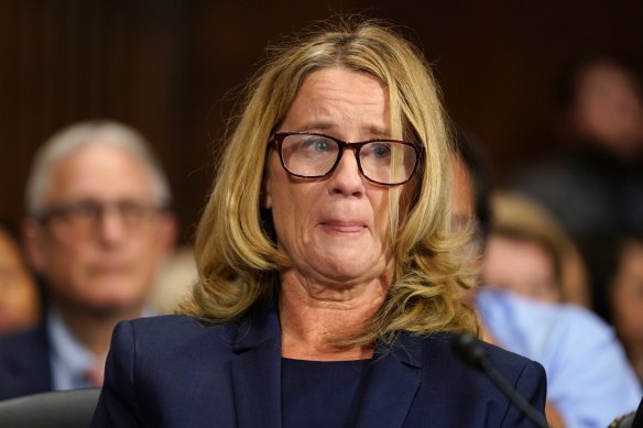 Christine Blasey Ford testifies before the Senate Judiciary Committee in September 2018.