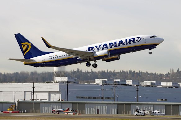 A Ryanair Boeing 737-800.