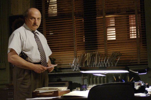 Dennis Franz as Andy Sipowicz in the series’ final episode of NYPD Blue: Sipowicz wrestled with his failings.