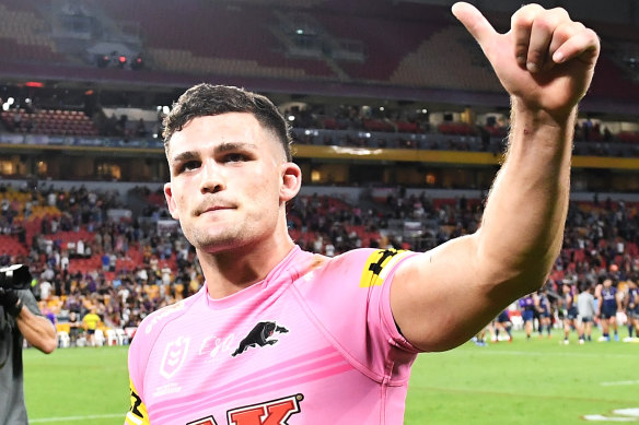 Nathan Cleary after the Panthers’ win over the Storm.