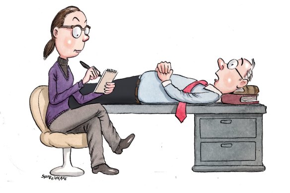 Work therapy. Illustration: John Shakespeare
