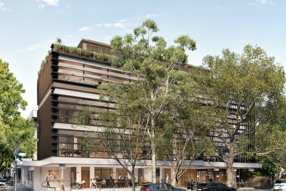 An artist’s impression of the Double Bay development, where Neil Perry will open Bobbie’s and Song Bird.