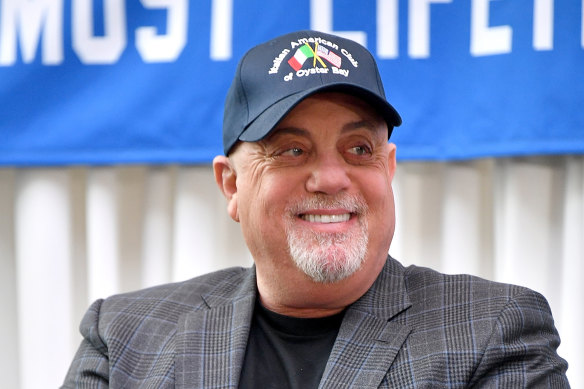 Billy Joel at a 2018 press conference honouring his 100th Lifetime Performance at Madison Square Garden. 