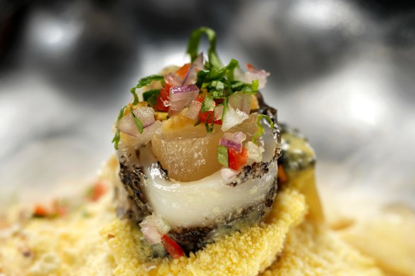 Cebiche de lapas (limpets ceviche) at Maido restaurant, Lima.