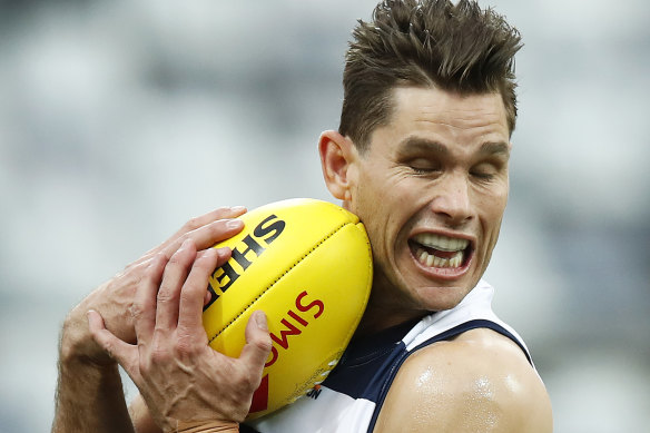 Tom Hawkins was vital to the Cats. 