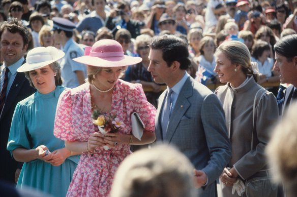 Charles and Diana visit Sydney during their royal tour in 1983.