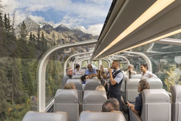 Otherworldly vistas appear through the glass-dome roof at every turn.