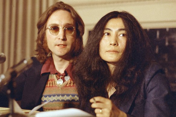 John Lennon and Yoko Ono in 1973. 