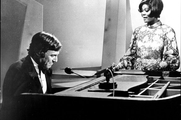 Bacharach is seen here with guest star Dionne Warwick in 1970.