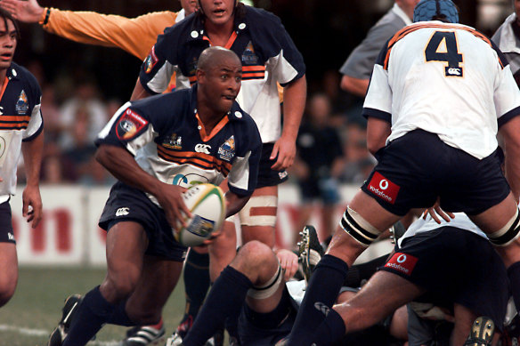 George Gregan on the attack in 2001.