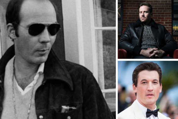 Clockwise from main: Hunter S. Thompson in Gonzo: The Life and Work of Dr Hunter S. Thompson; Armie Hammer in House of Hammer; Miles Teller on SNL.