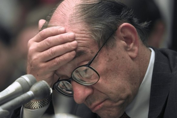 Former US Federal Reserve Bank chairman Alan Greenspan. Under his leadership, the bank pumped money into markets after the dotcom bust.