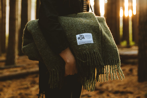 Hotel feel at home ... Australian brand Seljak’s blankets are made from recycled wool. 