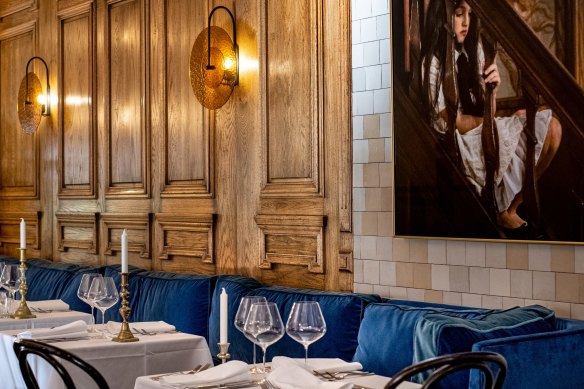 The chic French interiors at Entrecote.