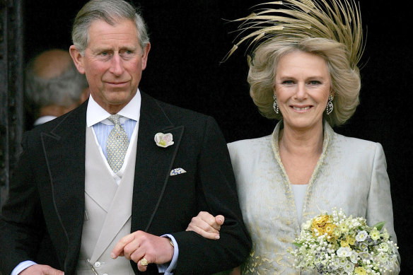 Camilla and Charles on their wedding anniversary in 2005.