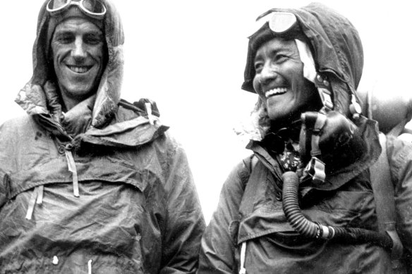 Edmund Hillary and Tenzing Norgay in the kit they took to the top of of Mount Everest in 1953.