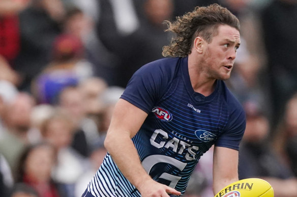 Jack Steven in action during pre-season. 