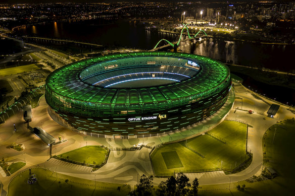 The crown of footy in WA: Perth's new stadium.