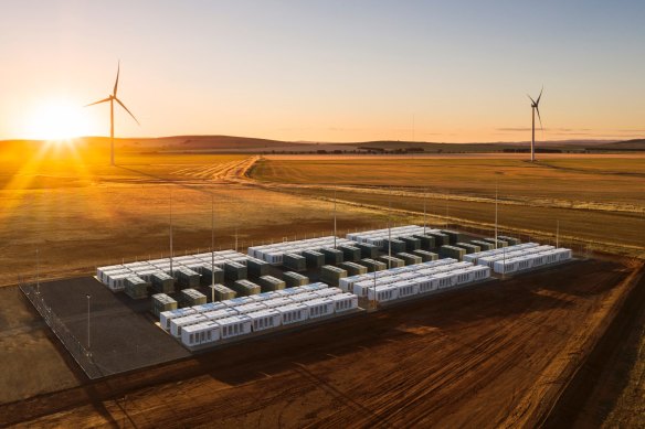 The site of Tesla's big battery and Neoen's Hornsdale wind farm in South Australia.