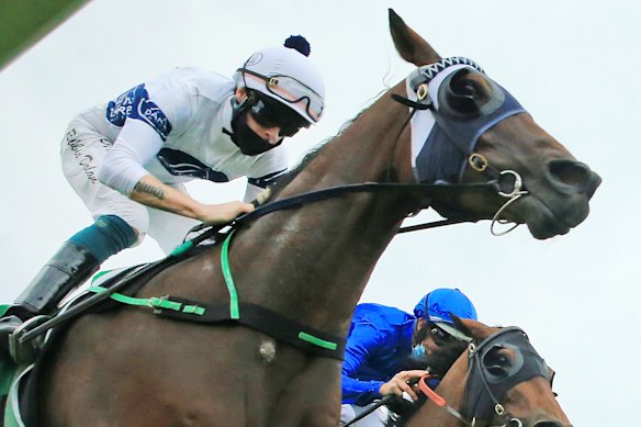 Robbie Dolan races to victory in the Summer Cup on Spirit Ridge.